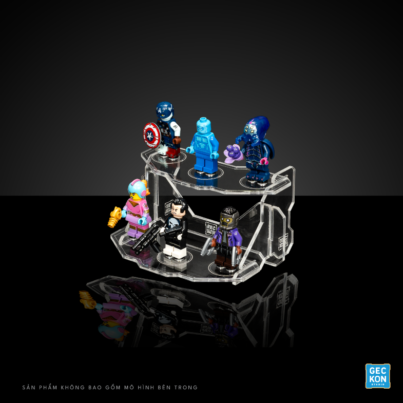 COMBO Bộ trưng bày 6 (3x2) LEGO minifigure BẬC THANG