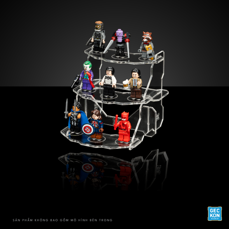 COMBO BỘ TRƯNG BÀY 9 (3x3) LEGO® MINIFIGURE BẬC THANG